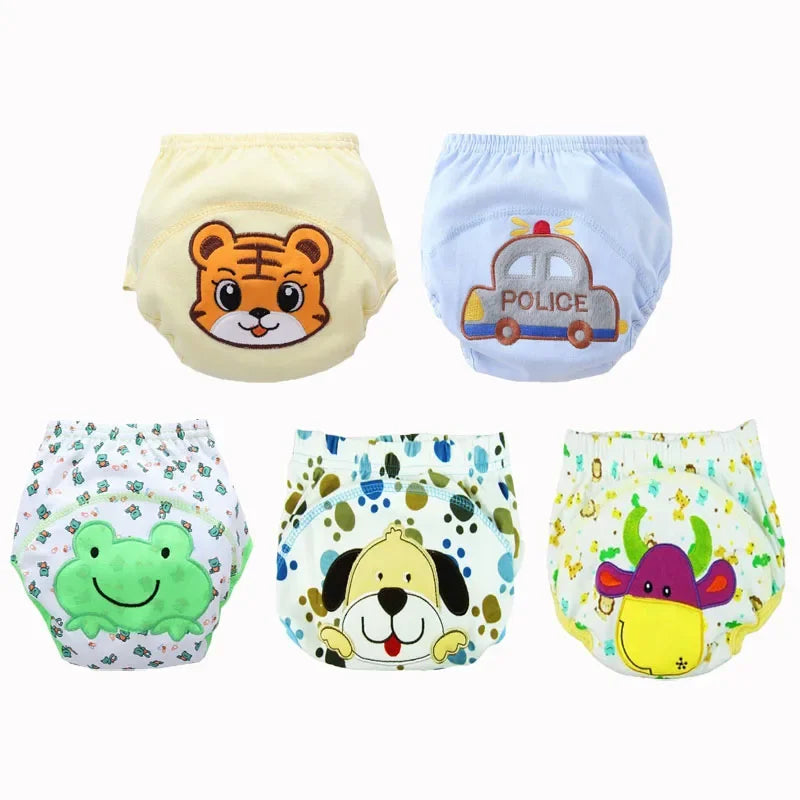 5pc/ Lot Baby Diapers Children Reusable Underwear Breathable for 6-16kg