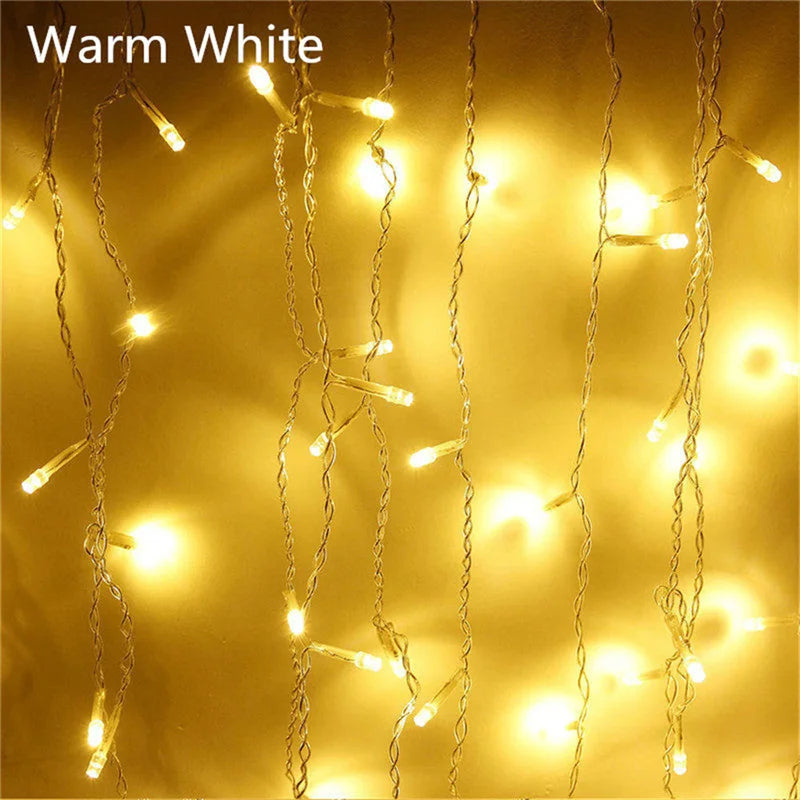 Christmas Lights Waterfall Outdoor falling strings.