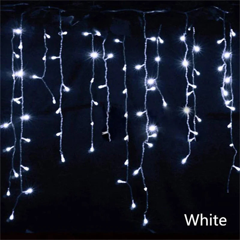 Christmas Lights Waterfall Outdoor falling strings.