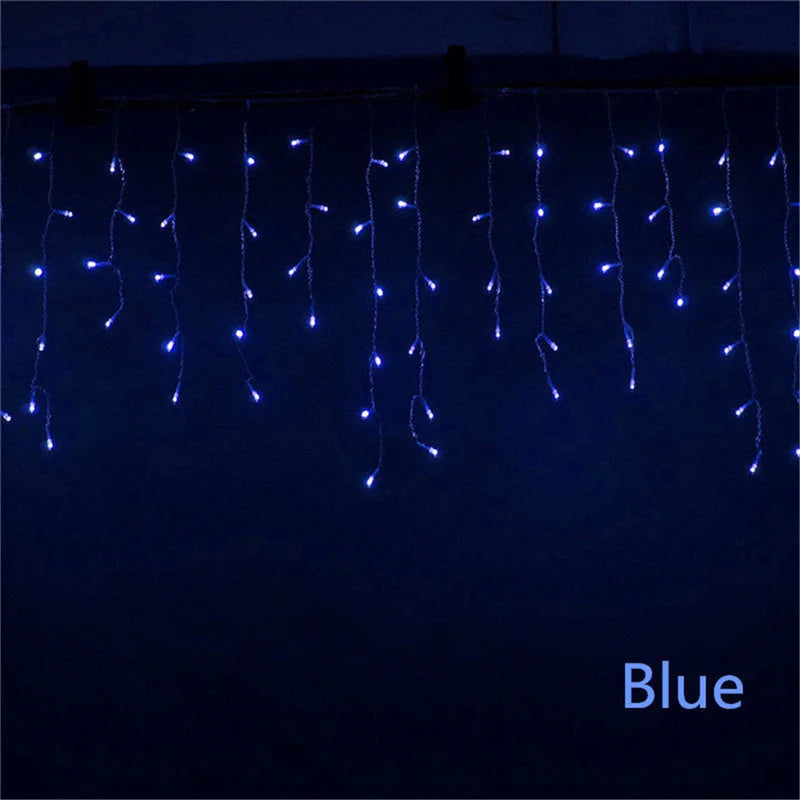 Christmas Lights Waterfall Outdoor falling strings.